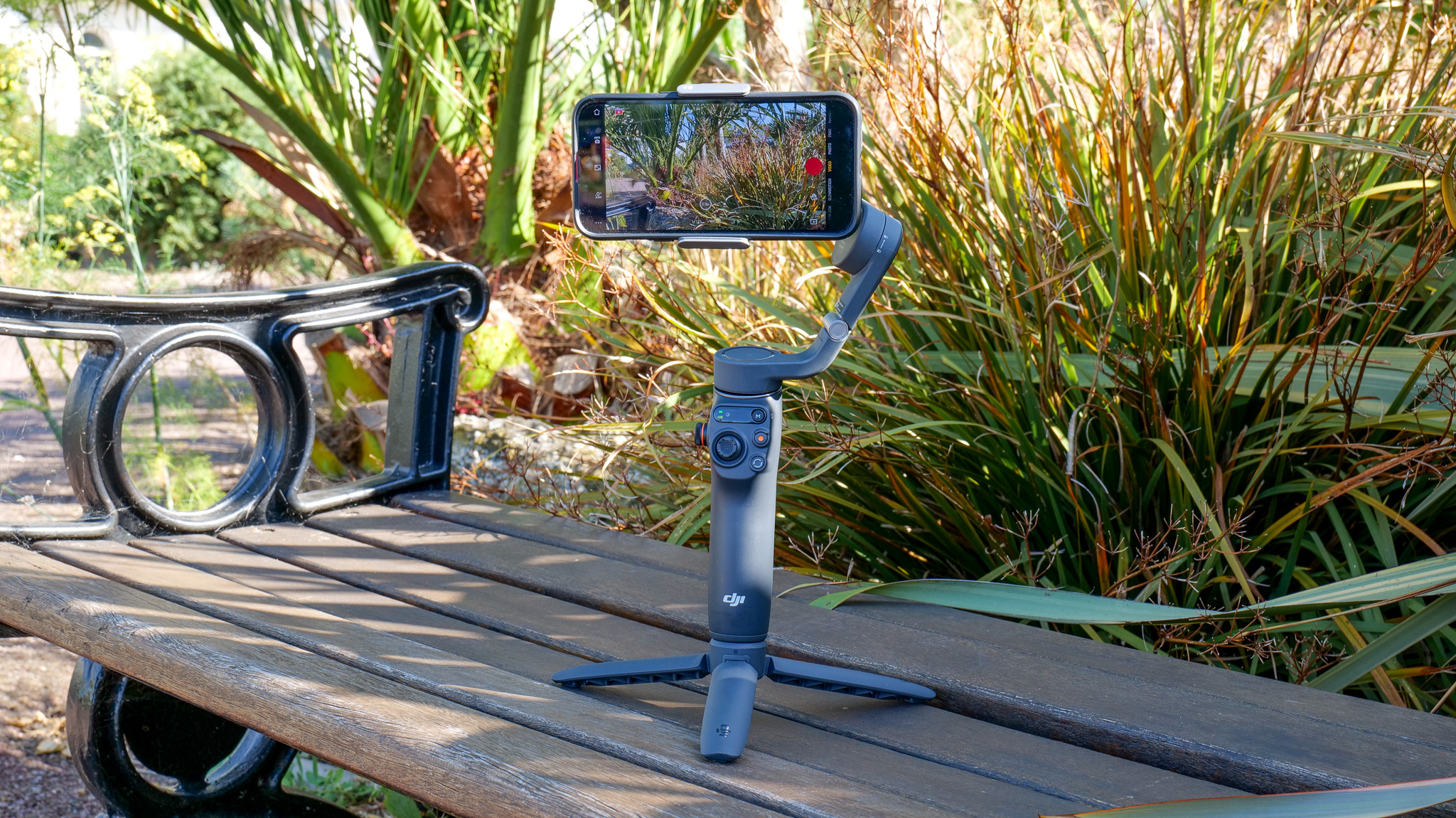 DJI Osmo Mobile 6 on mini tripod