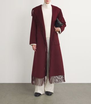 Womens Simkhai Burgundy Wool-Blend Carrie Coat | Harrods Uk