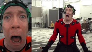 Craig Lee Thomas, actor for the Helldivers 2 intro cinematic, is seen screaming sweet liberty to the heavens in the mocap booth.