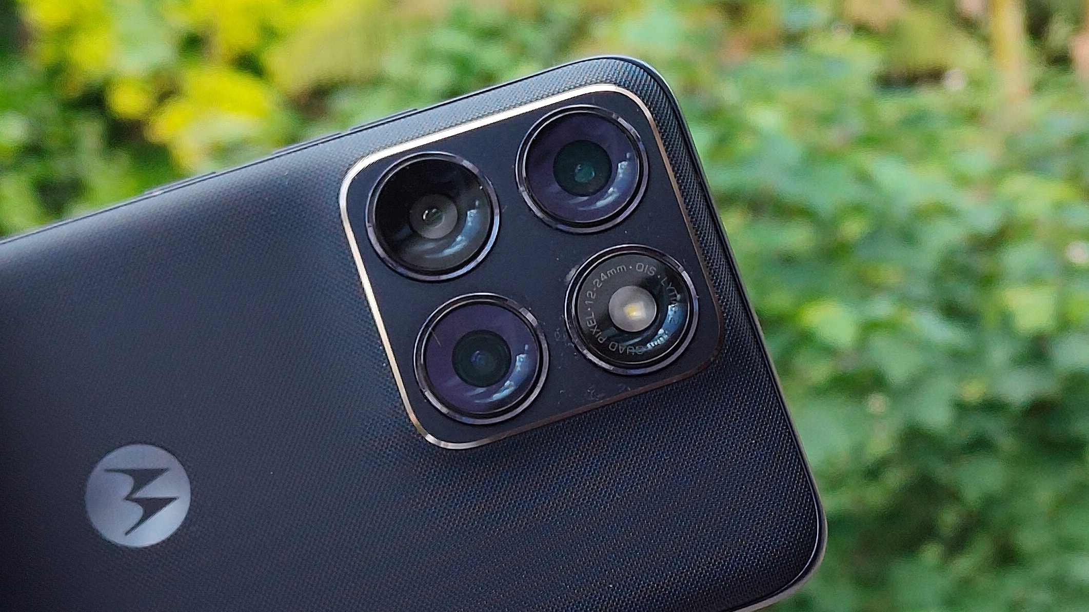 The Motorola Edge 70 Fusion's camera bump.