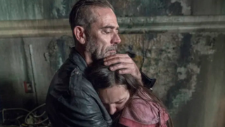 Negan and Lydia in The Walking Dead.