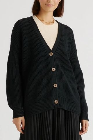 100% Organic Cotton Oversized Boyfriend Cardigan