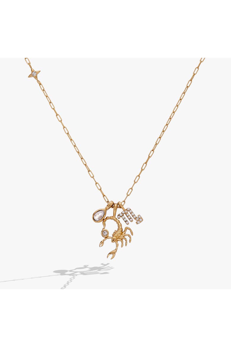 Scorpio Zodiac Charm Cluster Necklace