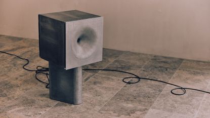 Cast aluminium speaker by Tom Fereday x Pitt & Giblin