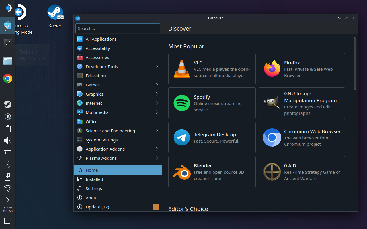Desktop Mode screenshot(s) for setting up DOS_deck for usage in Steam Deck's Gaming Mode.