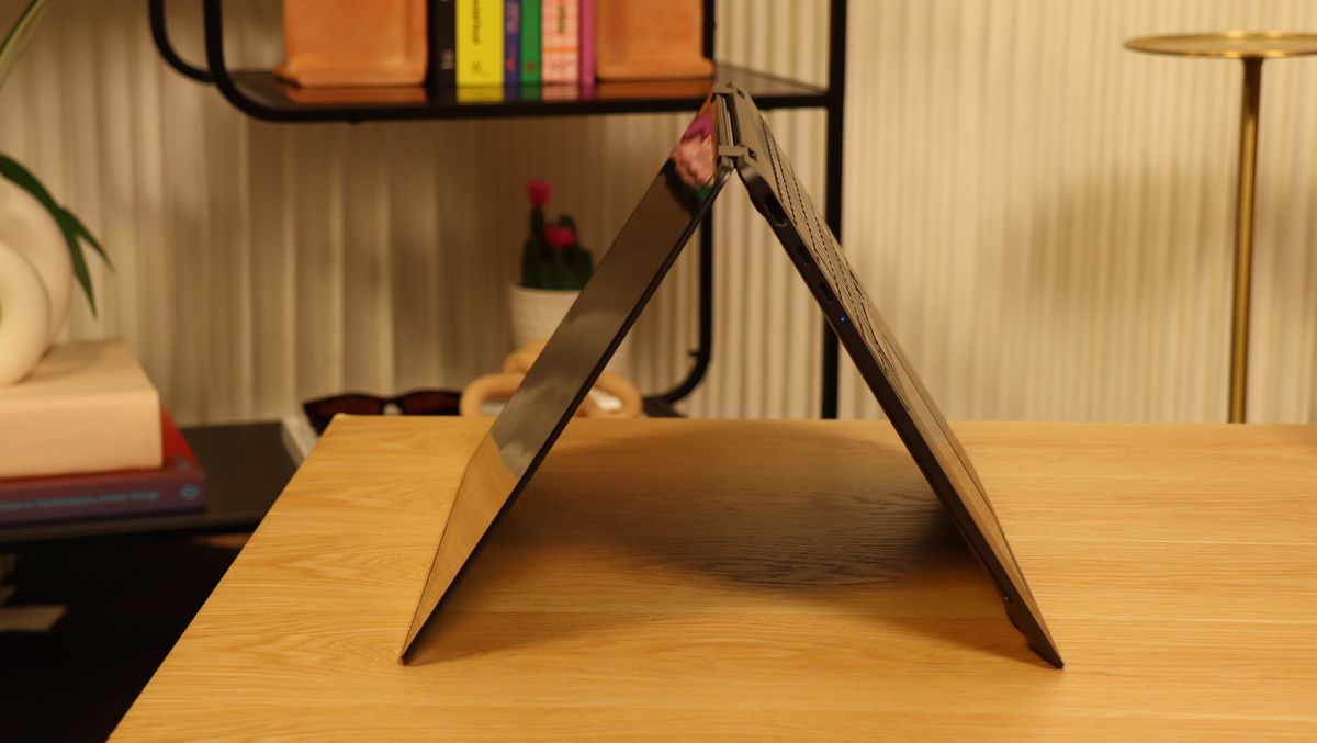 Samsung Galaxy Book3 on a wooden table