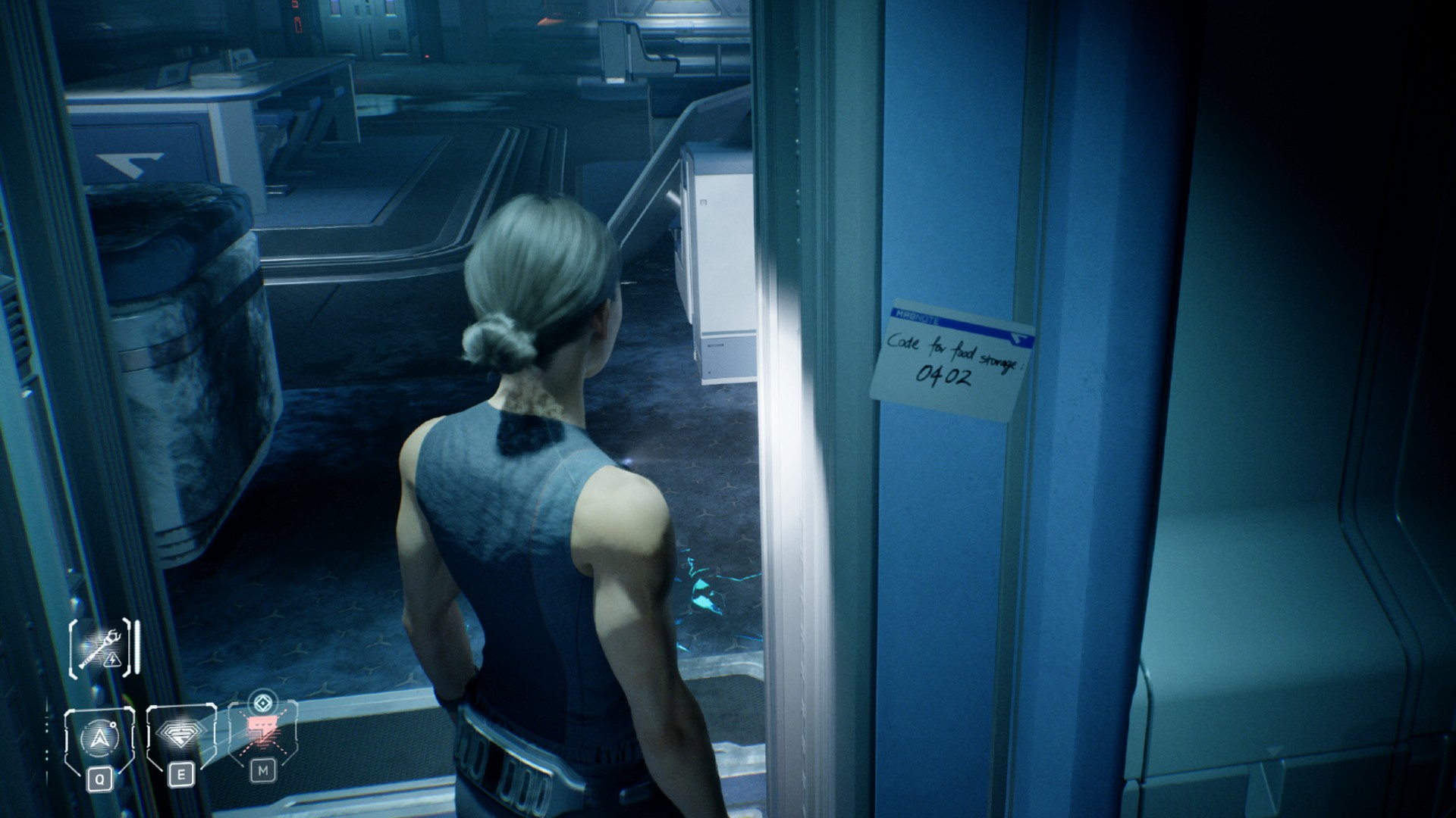 Cooper by a note that reads: 'code for food storage 0402' in Directive 8020