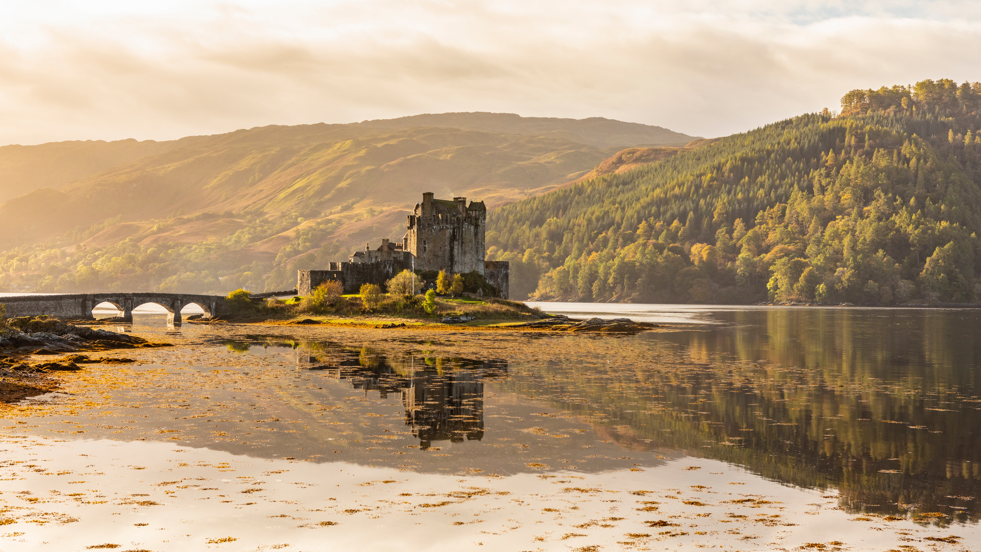 A Scottish castle captured in the golden hours