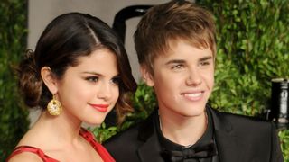 WEST HOLLYWOOD, CA - FEBRUARY 27: Actress Selena Gomez and Justin Bieber arrive at the Vanity Fair Oscar Party 2011, February 27, 2010 at the Sunset Tower Hotel in West Hollywood, California.
