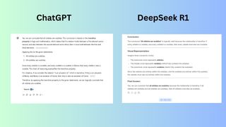 ChatGPT vs DeepSeek screnshot