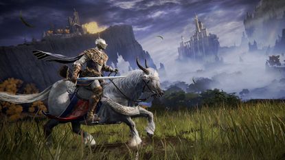 Elden Ring character on a horse