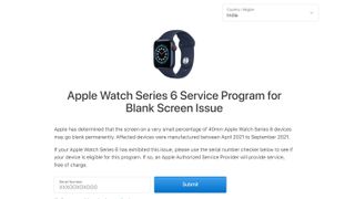 Apple Watch Series 6 Service Program