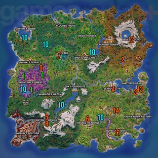 Fortnite Characters map for Chapter 6 Season 1