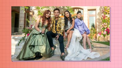 Bling Empire. (L to R) Anna Shay, Kane Lim, Kelly Mi Li, Jamie Xie in season 2 of Bling Empire