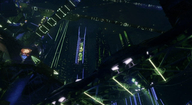 The Krill homeworld with sci-fi cyberpunk styles.