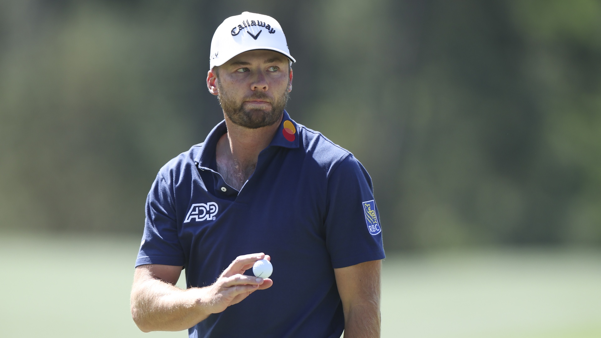 Sam Burns in action at The Masters 2026