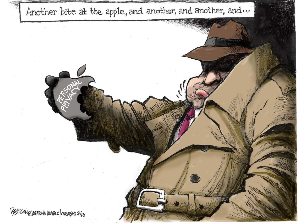 Editorial Cartoon U.S. Apple FBI