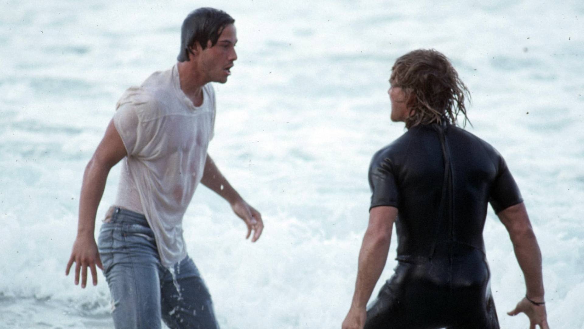 Keanu Reeves y Patrick Swayze en Point Break