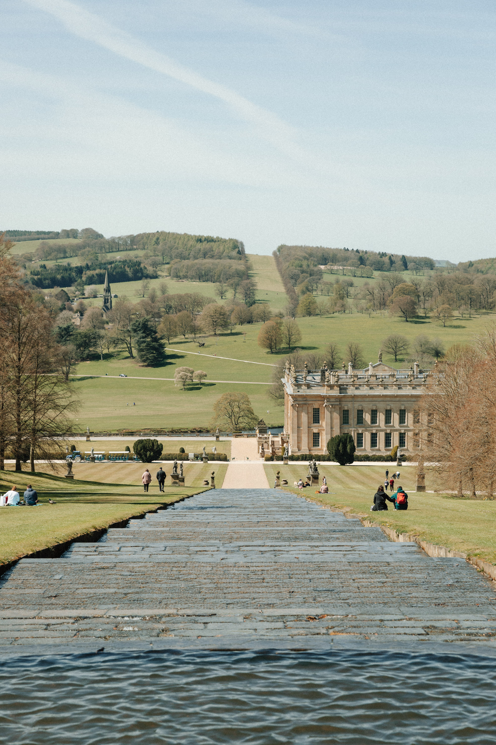 Images of the Cascade — a water feature at Chatsworth