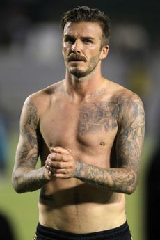 David Beckham shirtless picture