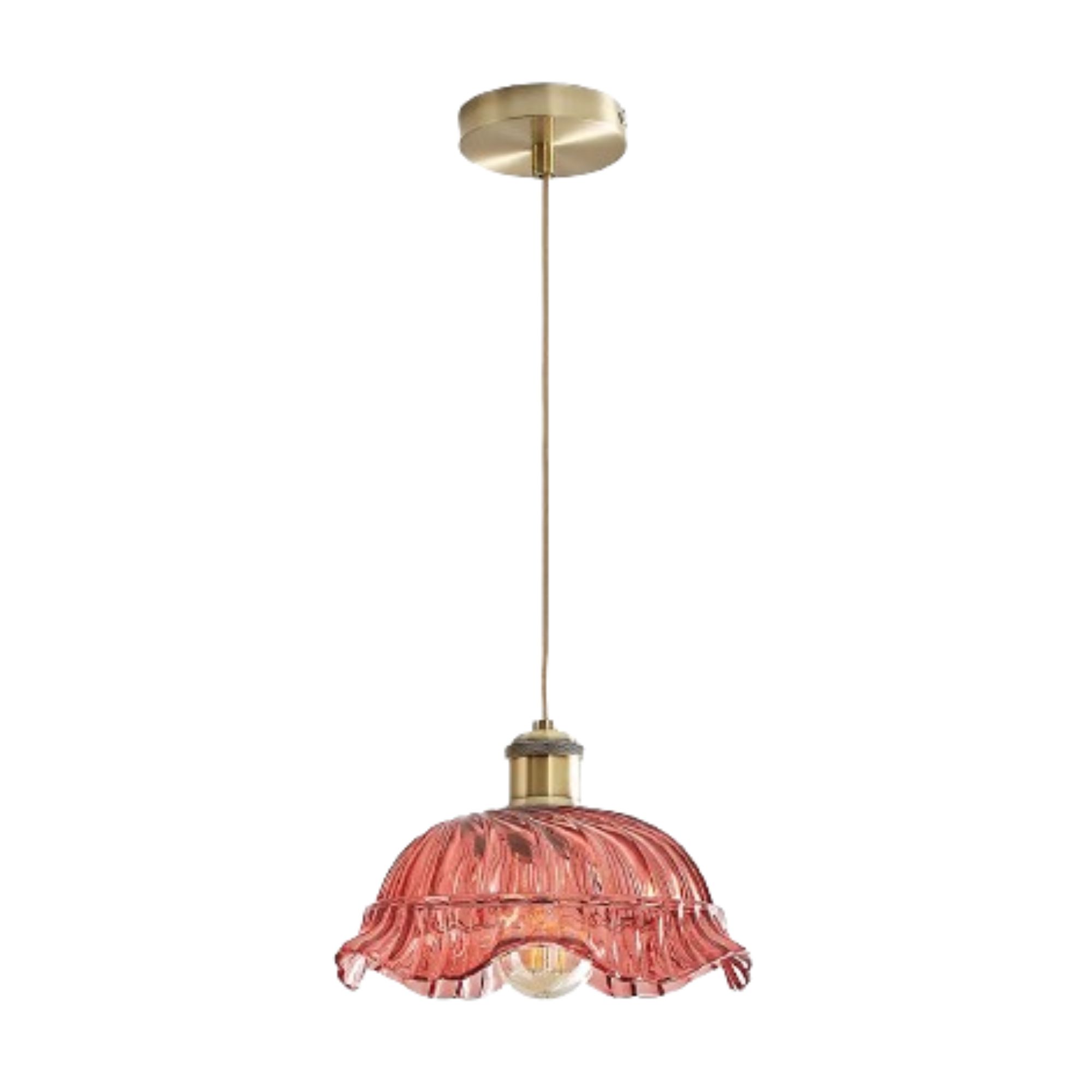 Posie Vintage Glass Pink Ceiling Fitting