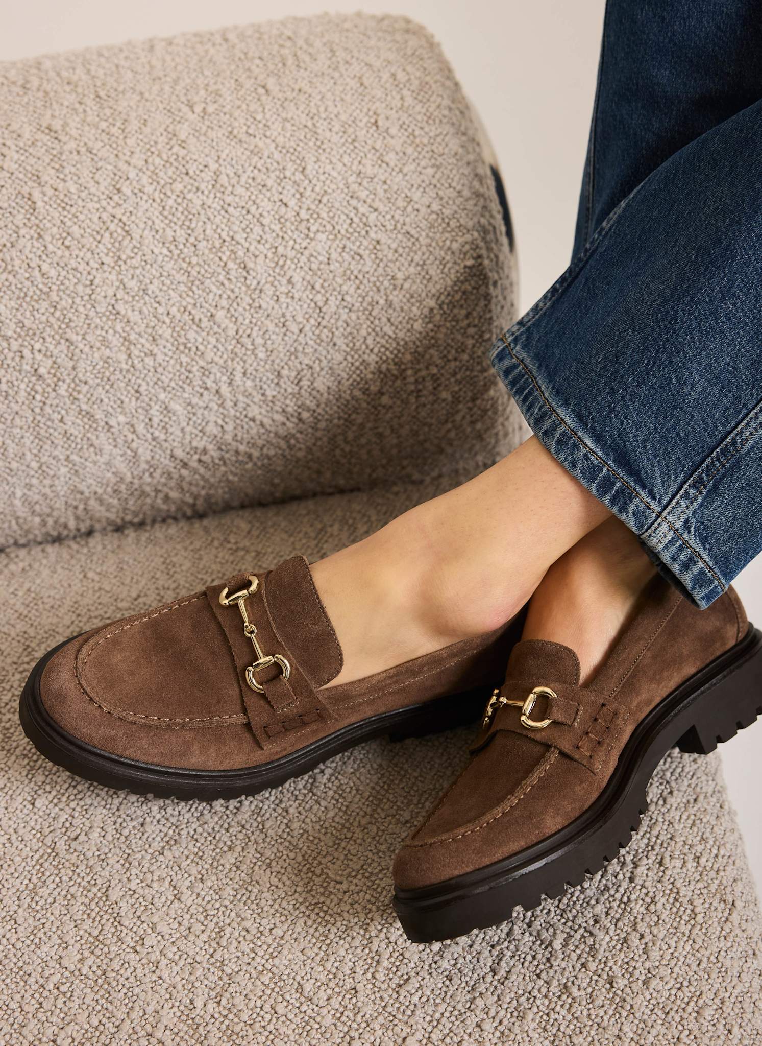Emery Brown Suede Chunky Loafers
