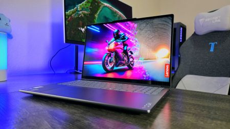 Image of the Lenovo Yoga Pro 9i 16 (Gen 10) Aura Edition laptop.