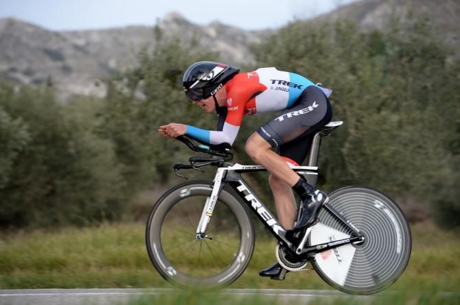Luxembourg time trial champion Bob Jungels (Trek Factory Racing) cracked the top-10 in the Tour M&eacute;diterran&eacute;en time trial stage