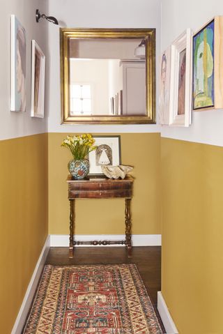 Small yellow hallway
