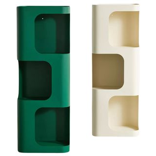 Urban Outfitters Hugo Narrow Storage Shelves in Green and Cream