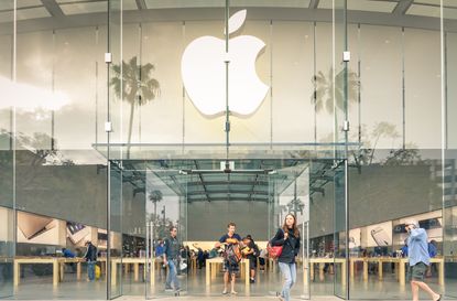 Los Angeles - United States - March 19, 2015: Apple store on 3rd Street Promenade in Santa Monica CA United States. The retail chain owned and operated by Apple Inc is dealing with computers 