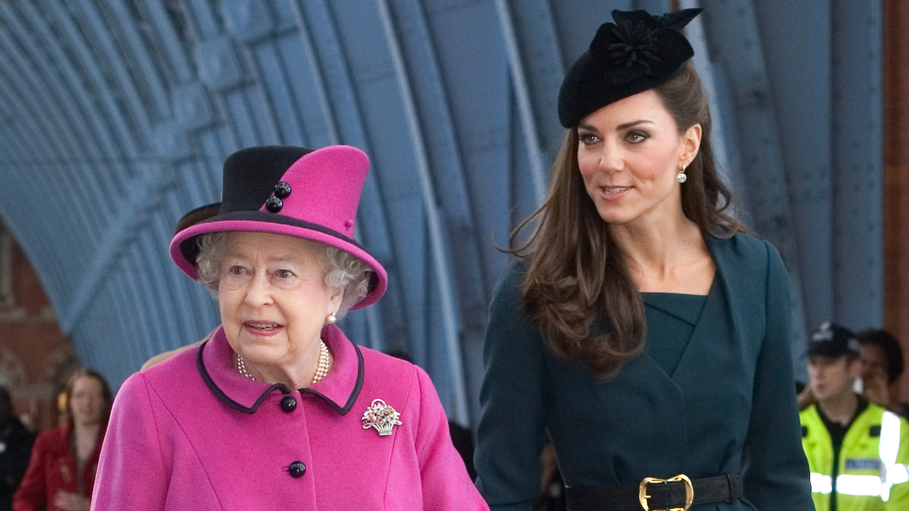 Queen Elizabeth II and Kate Middleton