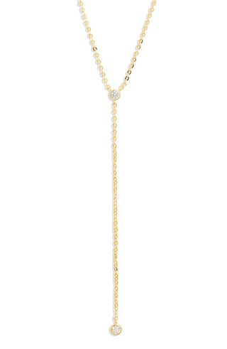 Bezel Cubic Zirconia Y-Necklace