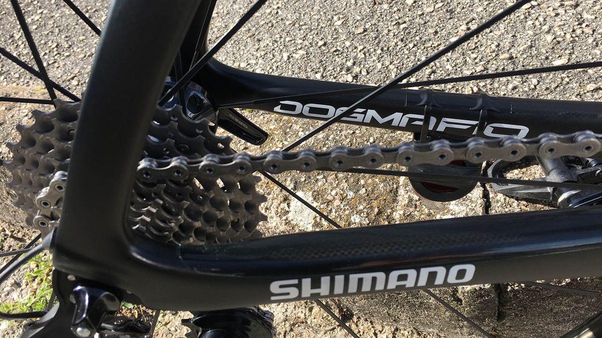 White decals also feature on the chain stays