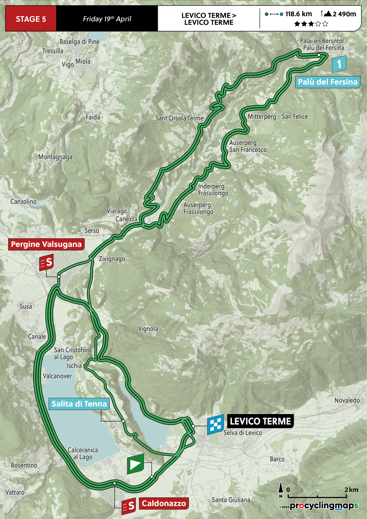 Maps and profiles for the 2024 Tour of the Alps
