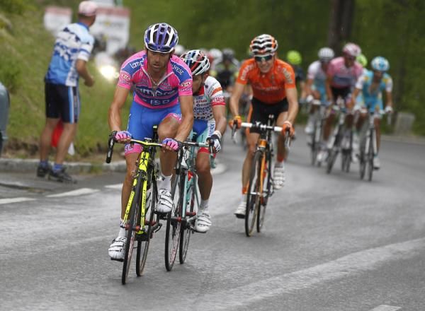 Michele Scarponi (Lampre) attacked Contador
