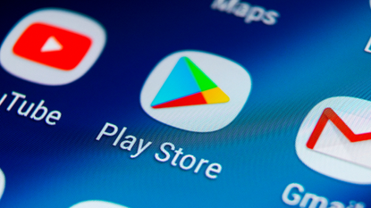 Google Play Store app icon shown on Android phone screen