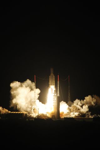 Ariane 5 Begins Lift Off