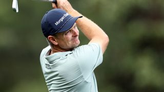 Justin Rose takes a shot in the opening round of The Masters