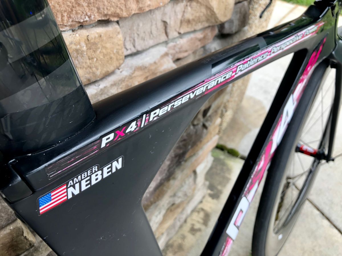 Amber Neben isn't on a P4 - it's a PX4. (Okay, it's actually a Trek Speed Concept)