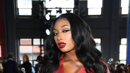 new york, new york february 11 megan thee stallion attends the coach 1941 fashion show during february 2020 new york fashion week on february 11, 2020 in new york city photo by dimitrios kambourisgetty images for nyfw the shows