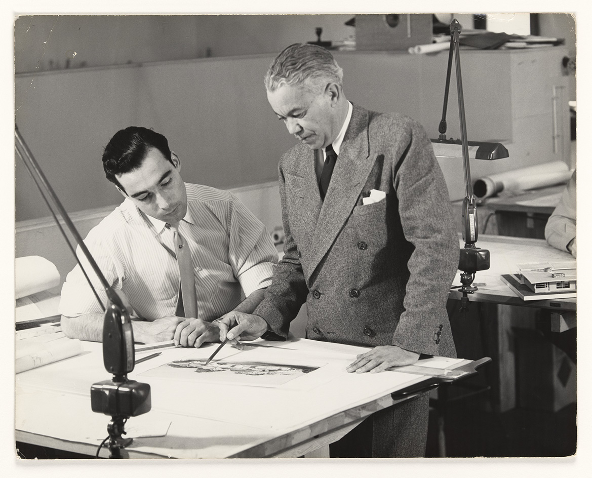 Paul Williams and assistant in his LA office
