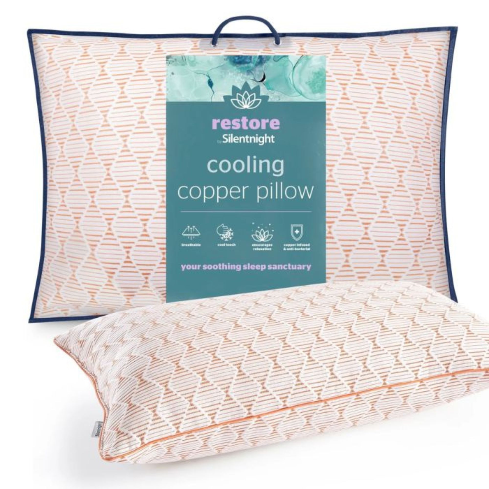 The Silentnight Restore Cooling Copper Pillow