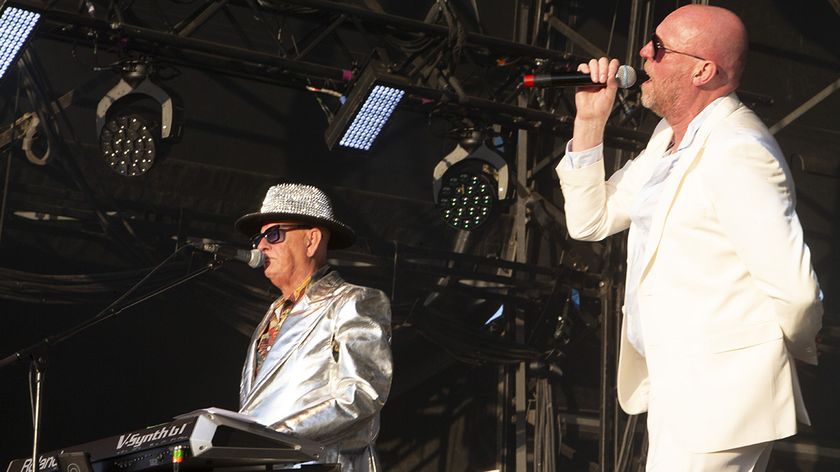 HENLEY-ON-THAMES, ENGLAND - AUGUST 17: Glen Gregory of Heaven 17 during Rewind South Festival 2025 on August 17, 2025 in Henley-on-Thames, England. (Photo by Mike Prior/Redferns)