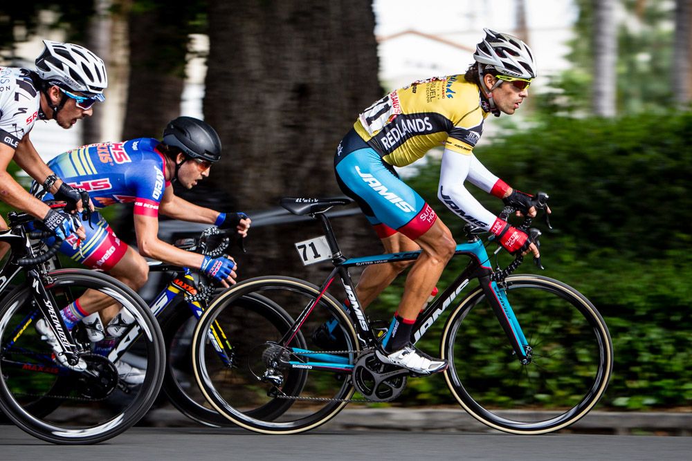 Janier Acevedo (Jamis) accelerates out of a turn