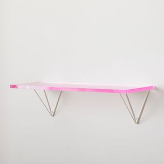 Bright pink acrylic shelf