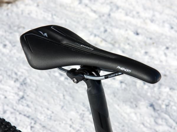 The Specialized Phenom saddle is sparsely padded but well shaped and with a nicely rounded tail.