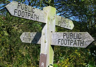 Public footpath sign