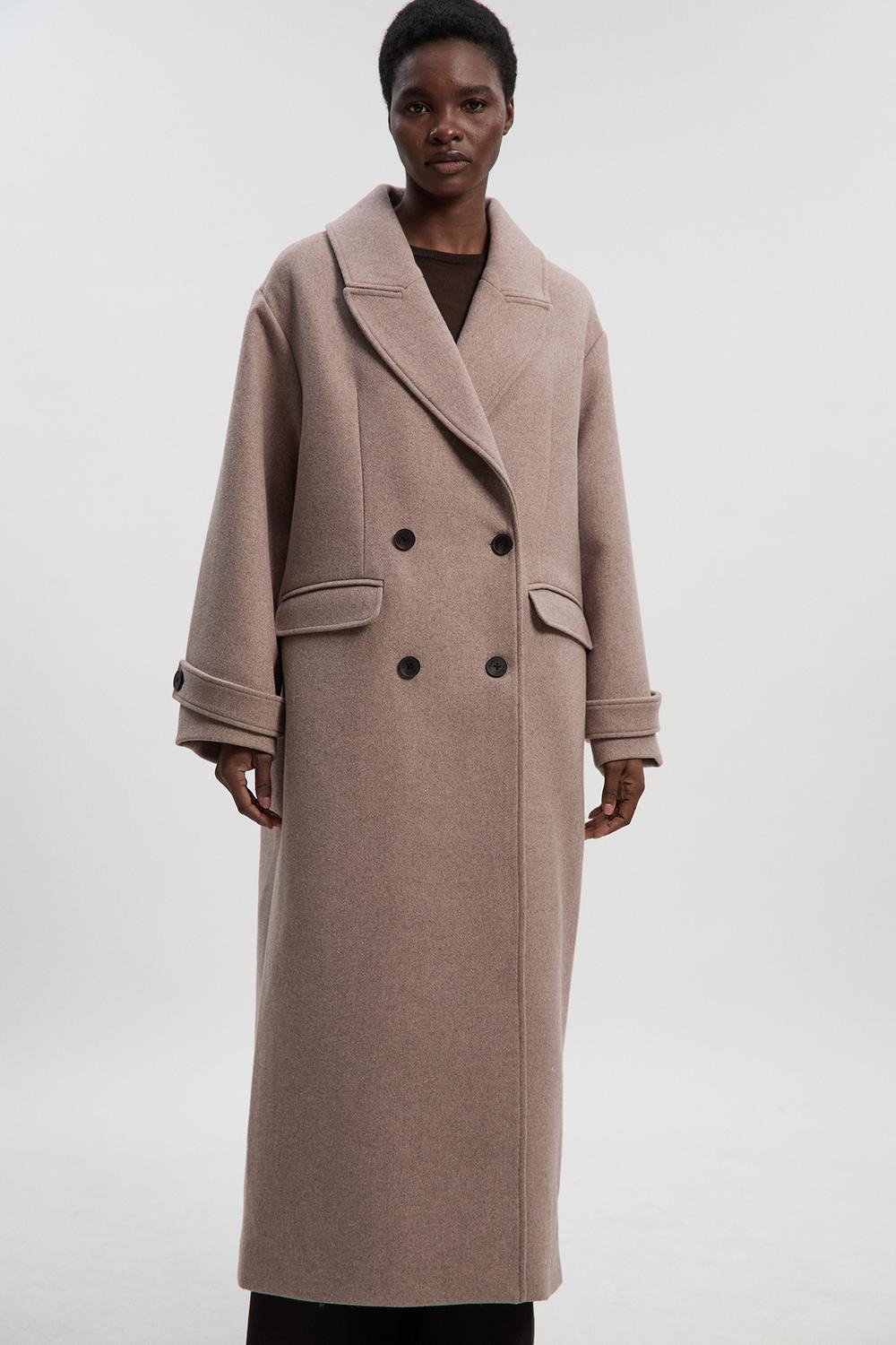Karen Millen, Wool Oversized Double Breasted Tailored Midi Coat