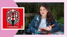 The Power Audiobook cover next to a headshot of Naomi Alderman